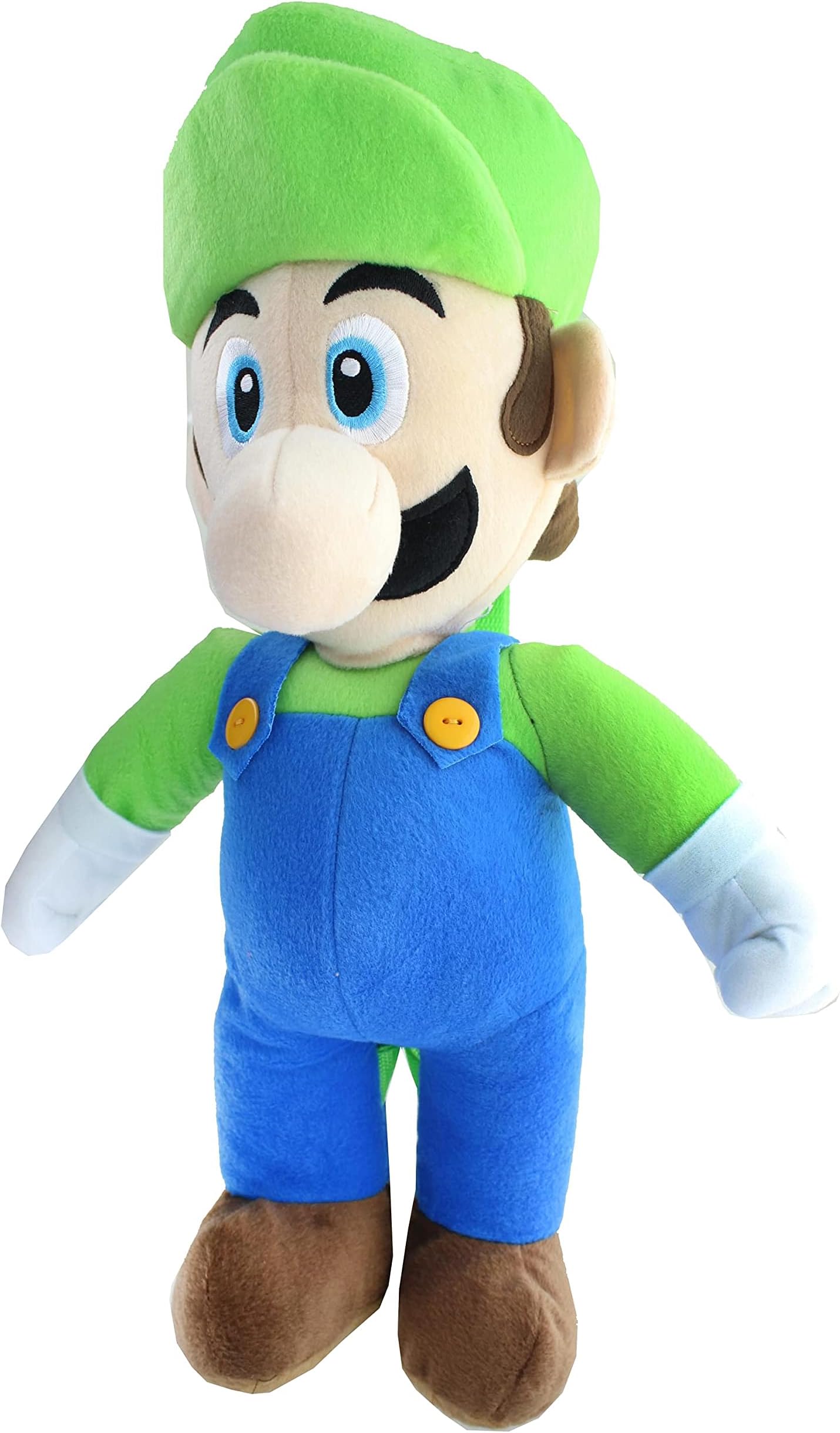 Accessory Innovations Super Mario Luigi 17 Inch Plush Backpack, Green