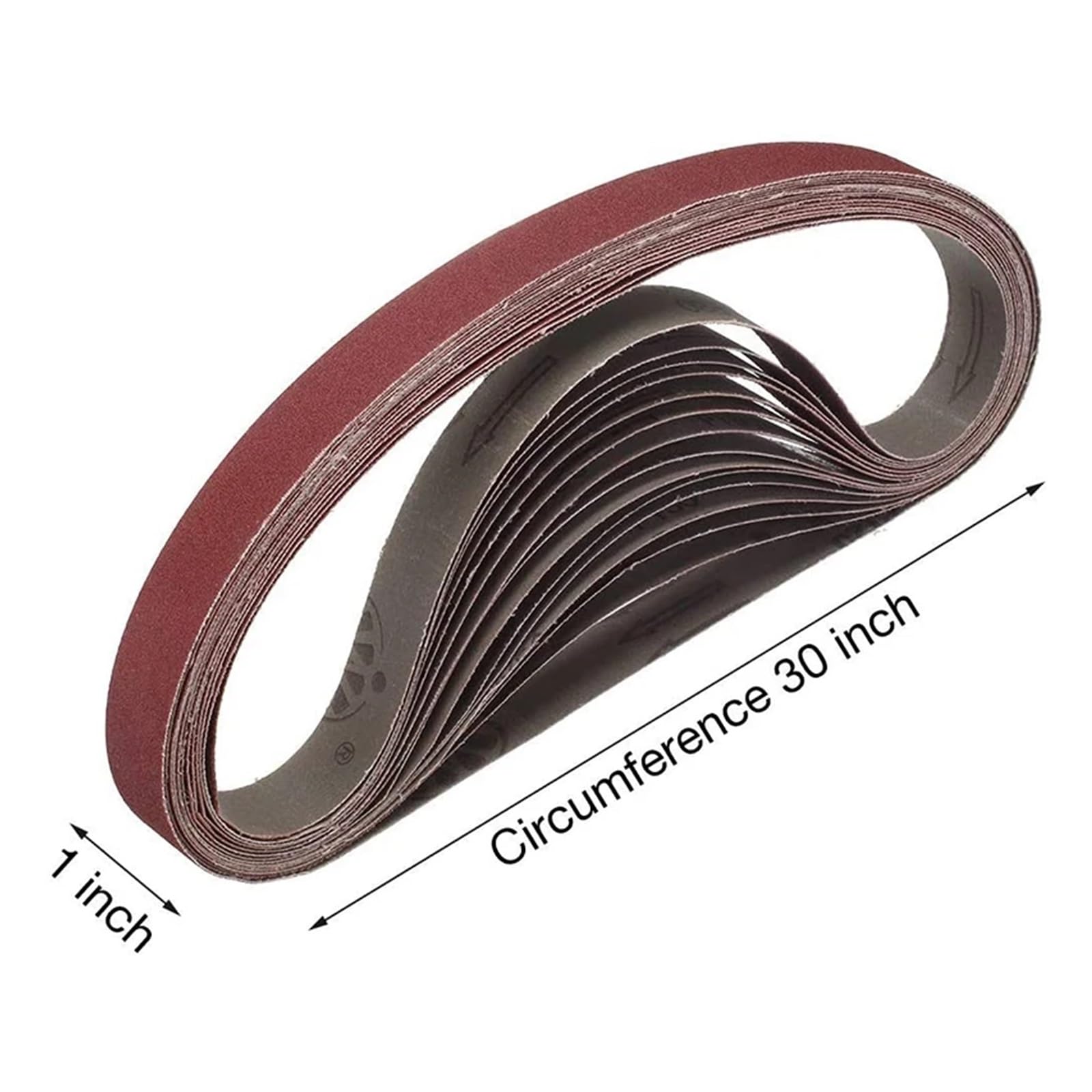 Nastri abrasivi Pesanti in ossido di Alluminio da 30 Pezzi 1X30 Pollici Nastri abrasivi Multiuso for levigatrice a Nastro