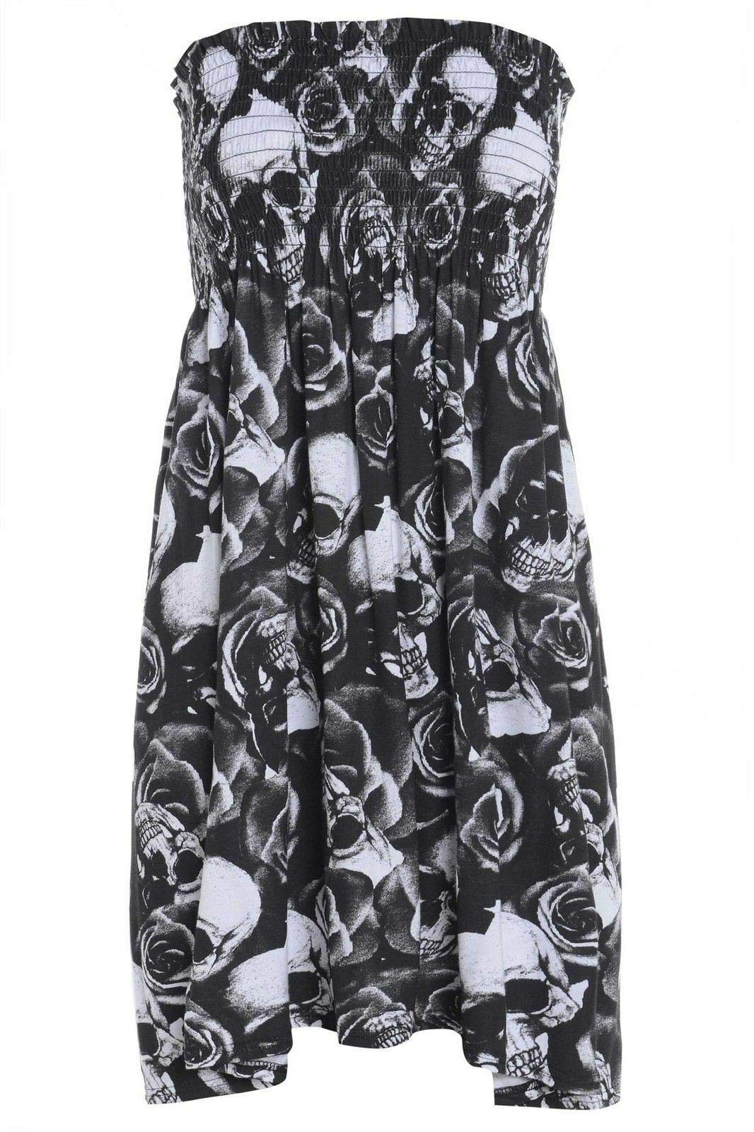 21Fashion New Womens Ladies Sheering Top Strapless Bandeau Dress Top Jersey Ladies Plus Size Boobtube Top Dress UK 8-22