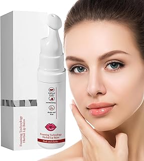 Bálsamo labial de ervas com tecnologia de formação de espuma | Bálsamo Espuma Reparador Labial 7,5ml - Creme labial, bálsamo labial bolha, reduz linhas labiais, alivia o ressecamento, creme Pinnkl