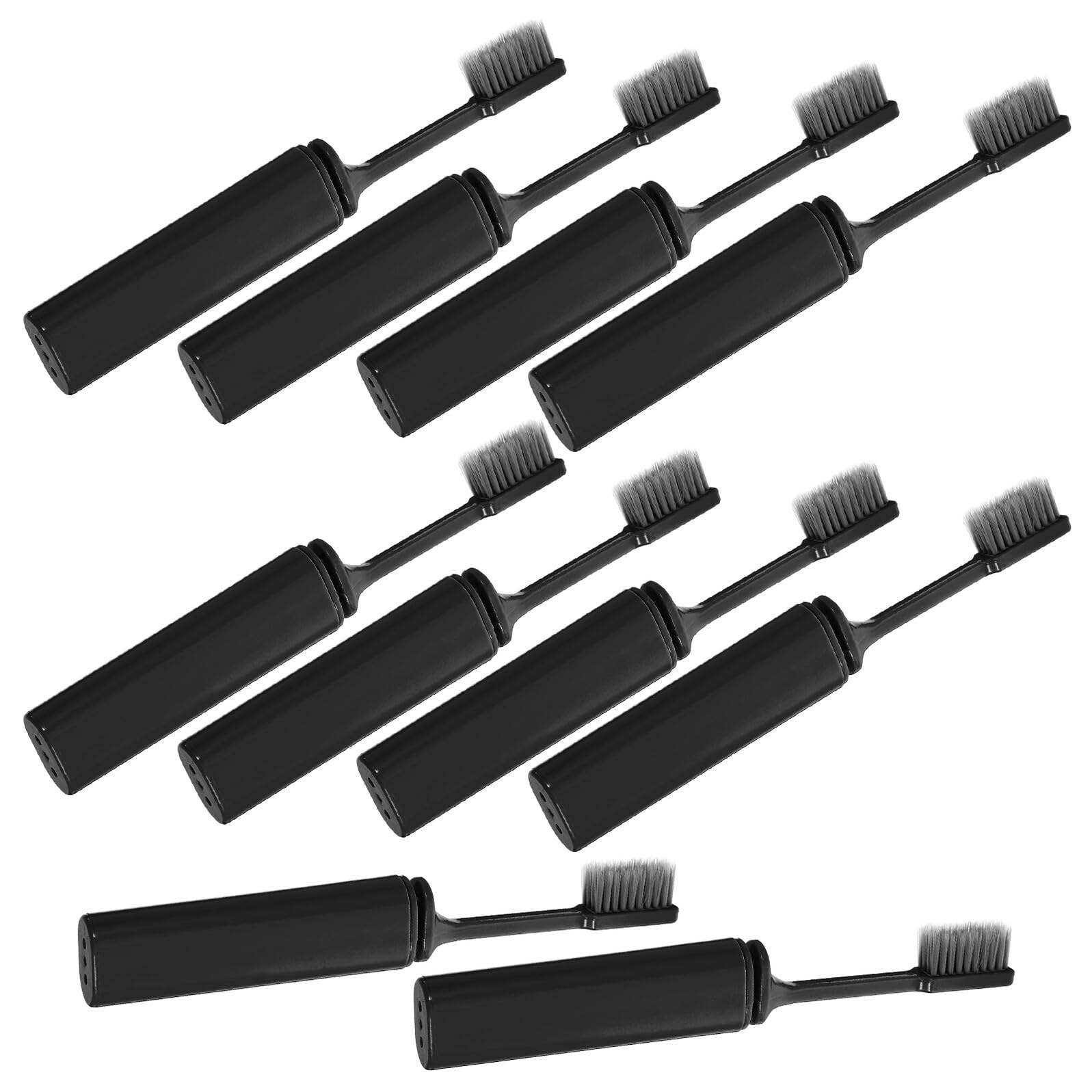 10Pcs Folding Compact Toothbrush with Soft Bristles Portable Retractable Travel Toothbrush for School Camping Business Trips and Vacations