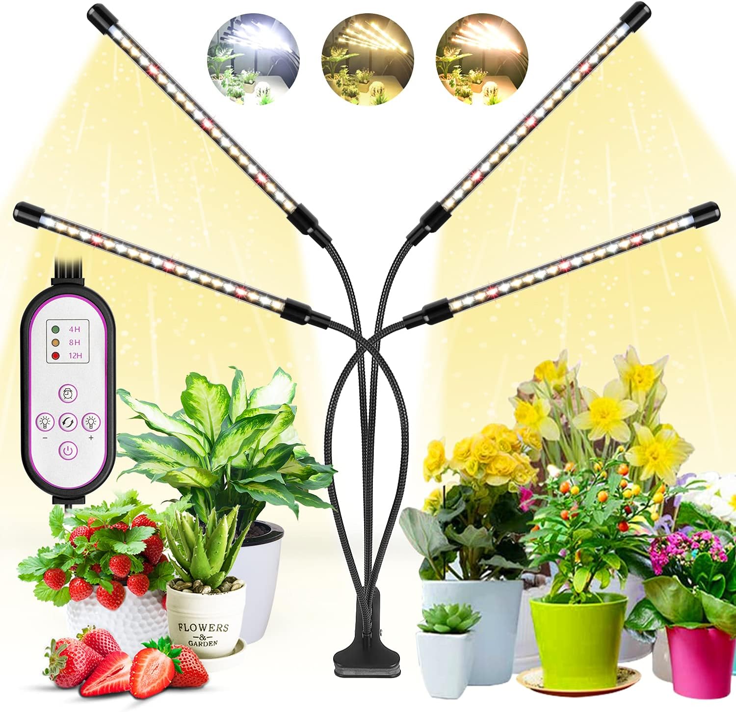 WOLEZEK Plant Light, Grow Lights for Indoor Plants, 80 LEDs Led Grow