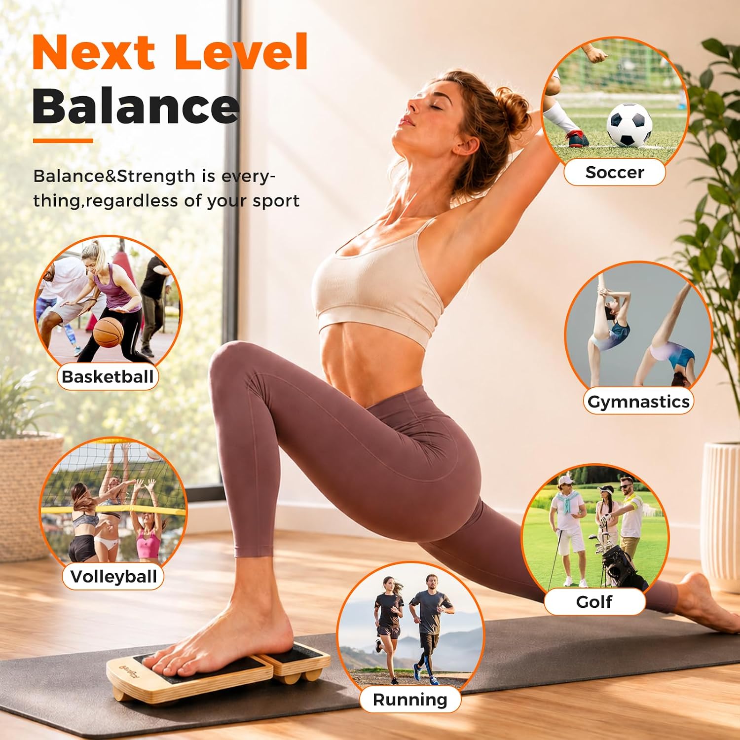 Balance Board for Ankle Strengthening & Physical Therapy - Adjustable Single Leg Board for Recovery from Sprains, Plantar Fasciitis | Stability Trainer with Video Guide and Carry Bag
