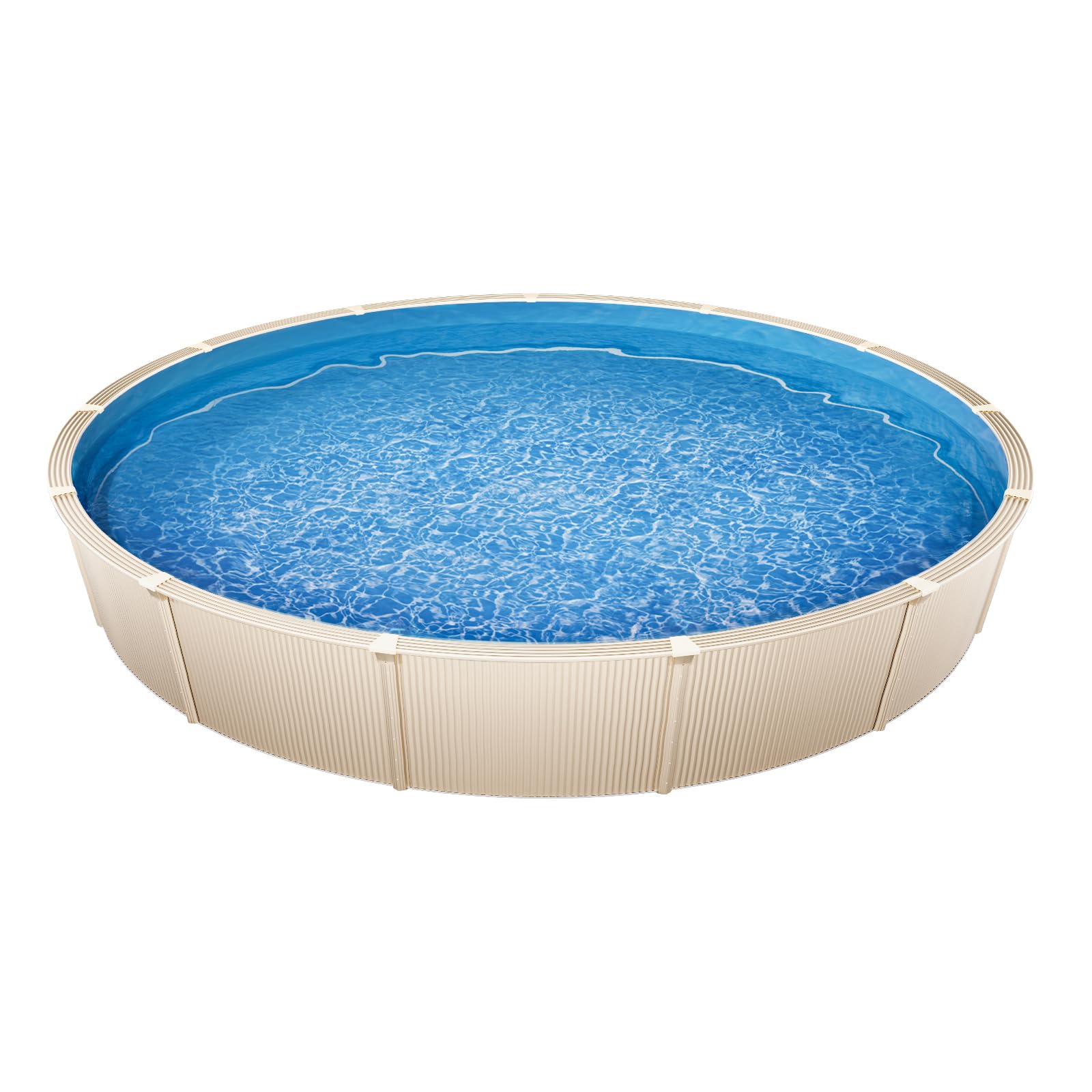 VEVOR Runde Poolfolie, φ 460x120 cm, Innenfolie, Ersatzfolie, Innenhülle, Schwimmbadfolie, Unibead-Stil Standard-Vinylfolie, verschleißfest, für Aufstellpools mit 120 cm Wandhöhe, einfarbig