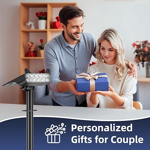 Miniatura 6 de Focos solares impermeables para exteriores, luces solares de camino de paisaje del atardecer al amanecer, iluminación al aire libre, 4 modos de