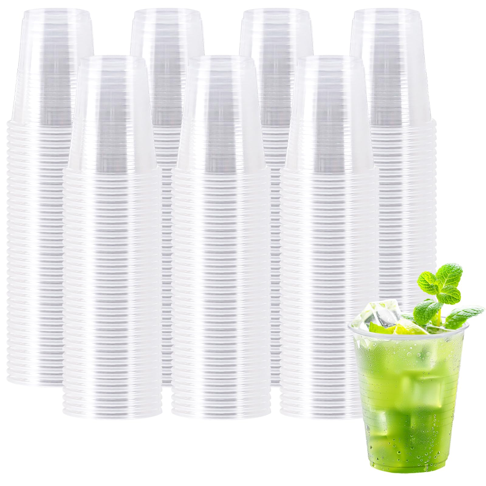 Clawsoff 500 Pack 9 oz Clear Plastic Cups Disposable Clear Water Cups — Amazon image 14