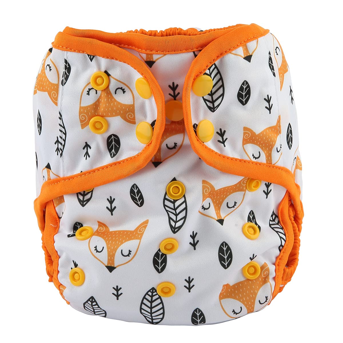 3 Baby Diaper Covers Nappies One Size 10lbs to 36lbs for Boys (Yellow Deers)