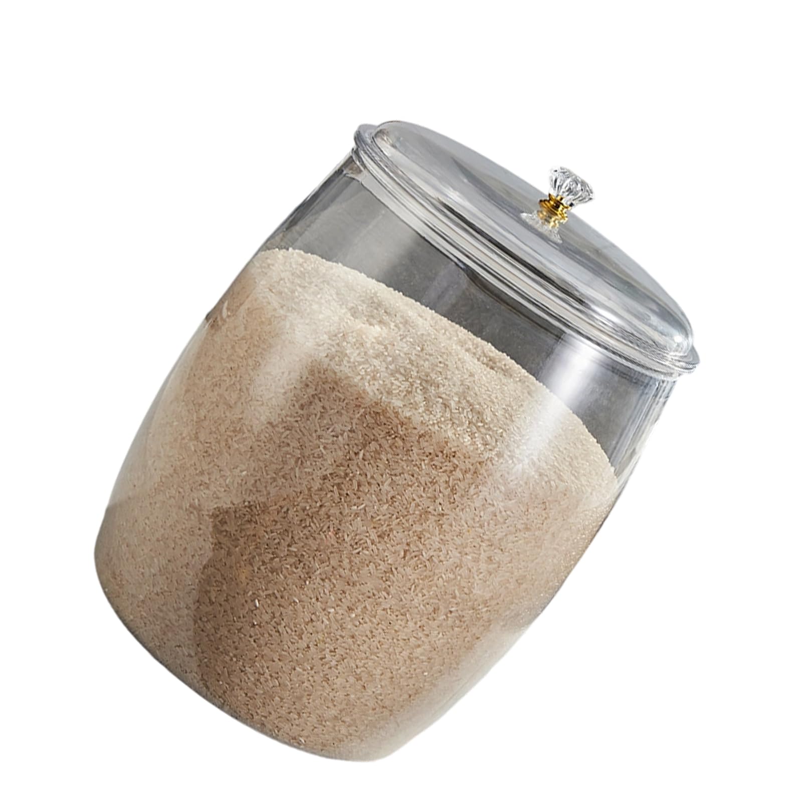 Airtight transparent canister for organizing countertop accessories in modern home condiment storage jars