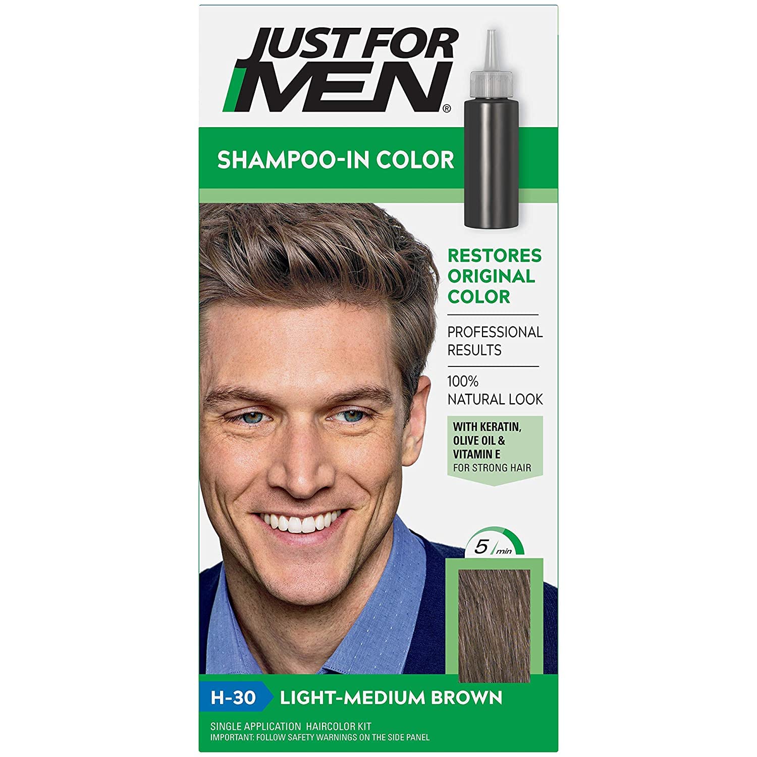 JUST FOR MEN Hair Color Light-Medium Brown H30 1 Each (Pack of 9)