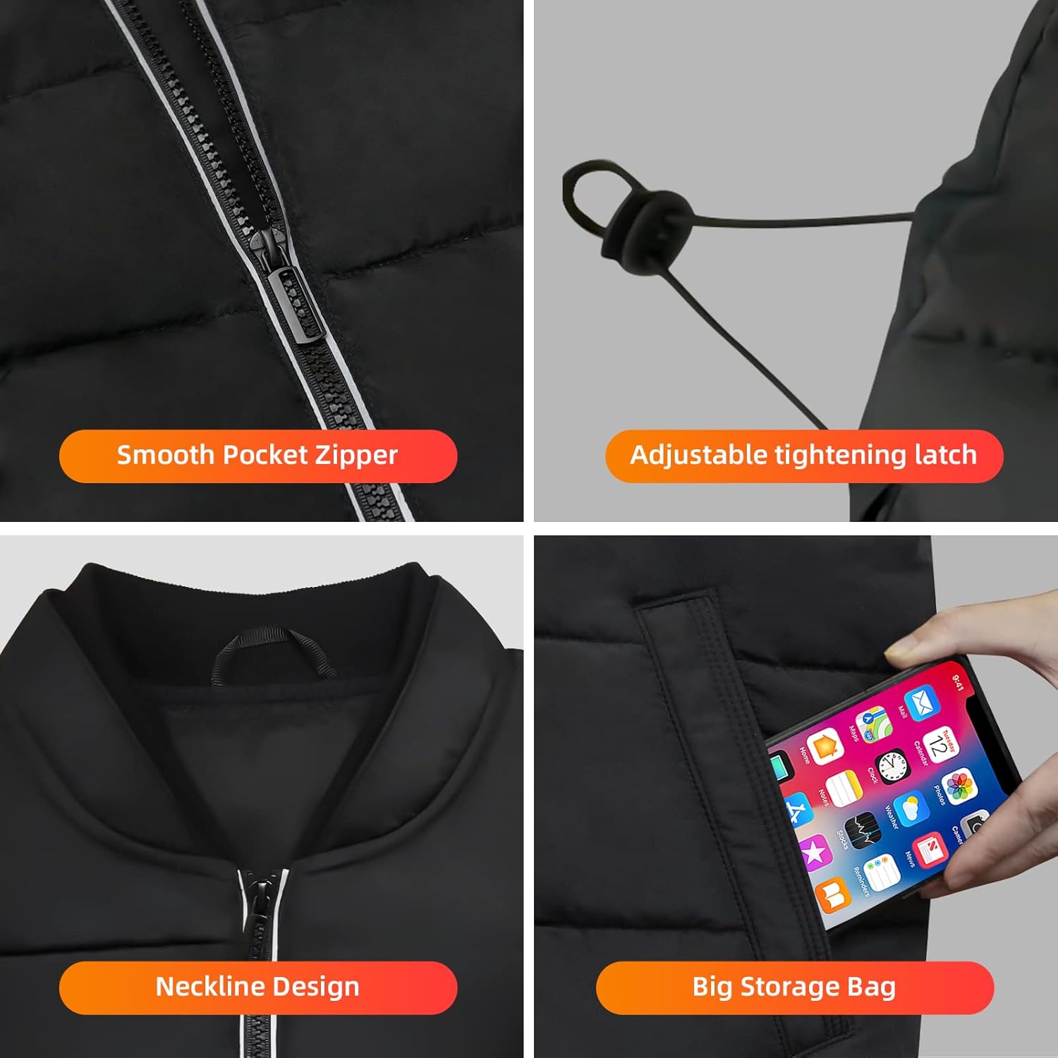 FOTFLACE Heated Vest for Men Women Heated Vest with 10000 mAh Power