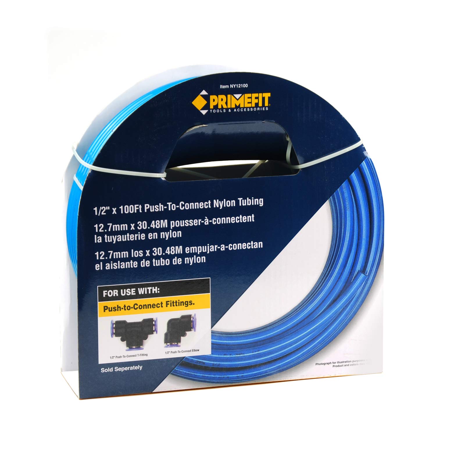 Primefit NY12100 - Tubo de nailon para conexión de aire (1,27 cm x 30,48 m)