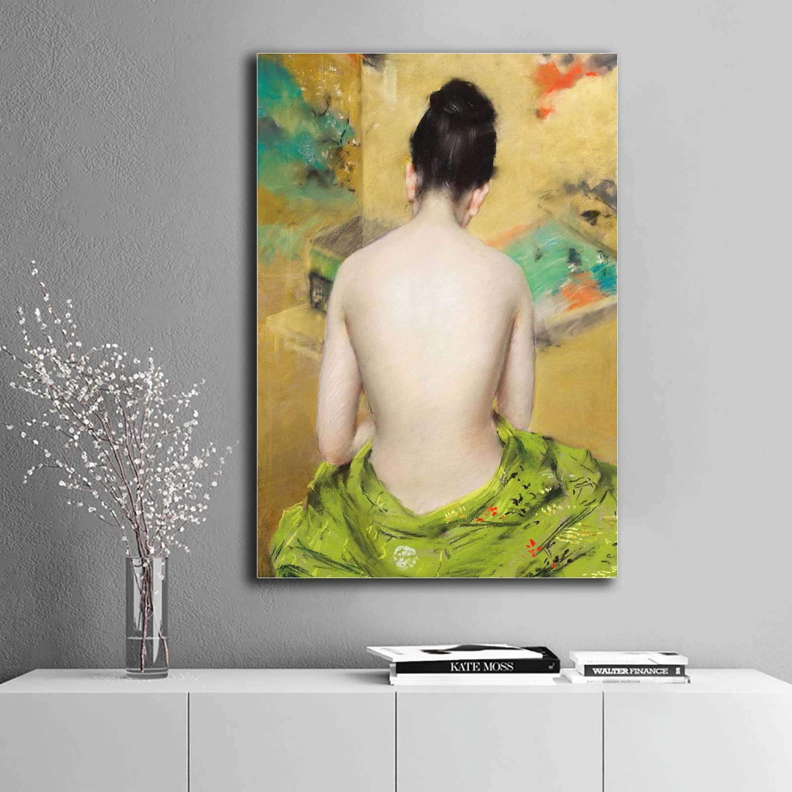 Amazon.com: SENLYCH Poster Wall Art Print Naked Japanese Woman