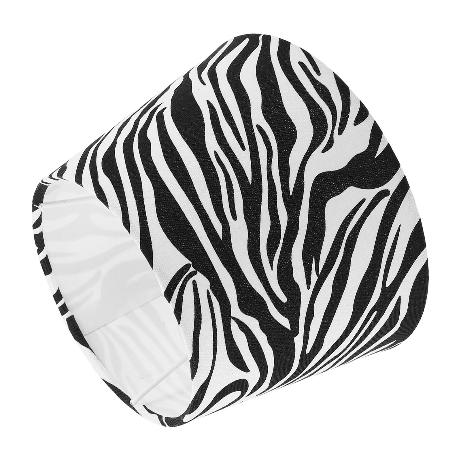 TOKIDNY Fabric Drum Lampshade Small Zebra Pattern Lamp Cover for Desk and Floor Lamps in Vintage or Minimalist Interiors