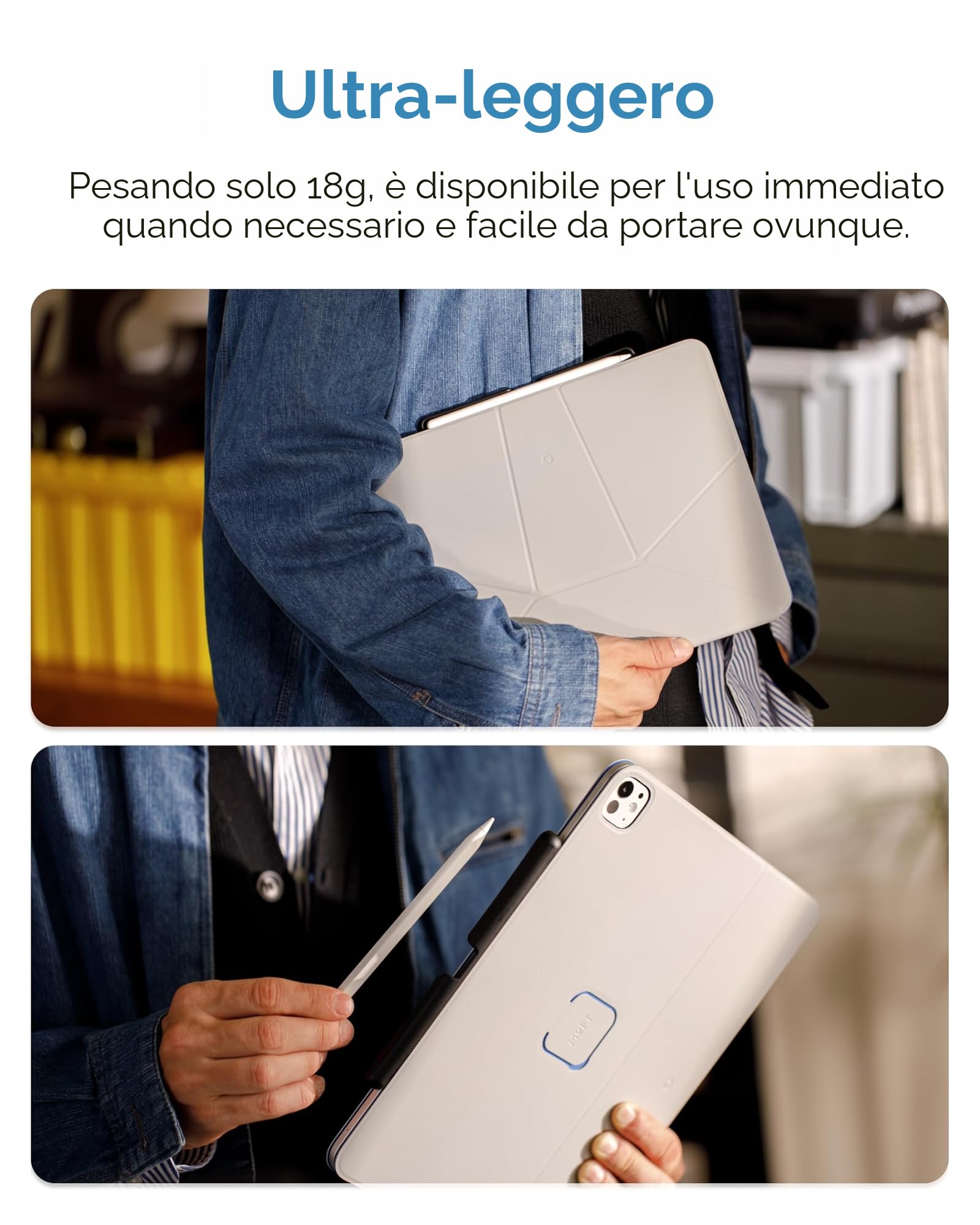 MOFT Porta-Penna custodia USB-C compatibile Apple Pencil Pro 2ª generazione Apple Smart Folio Magic Keyboard