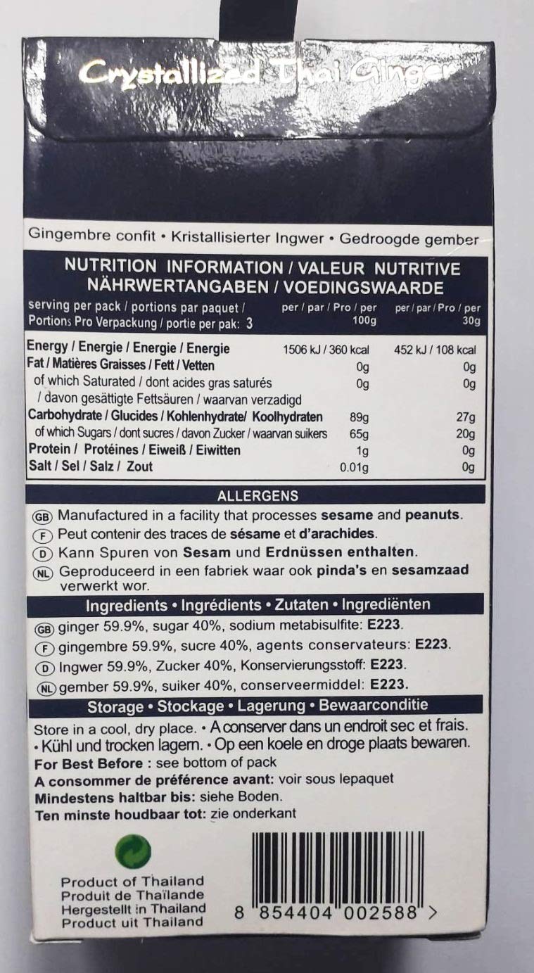 Blue Elephant Crystallized Ginger 100g