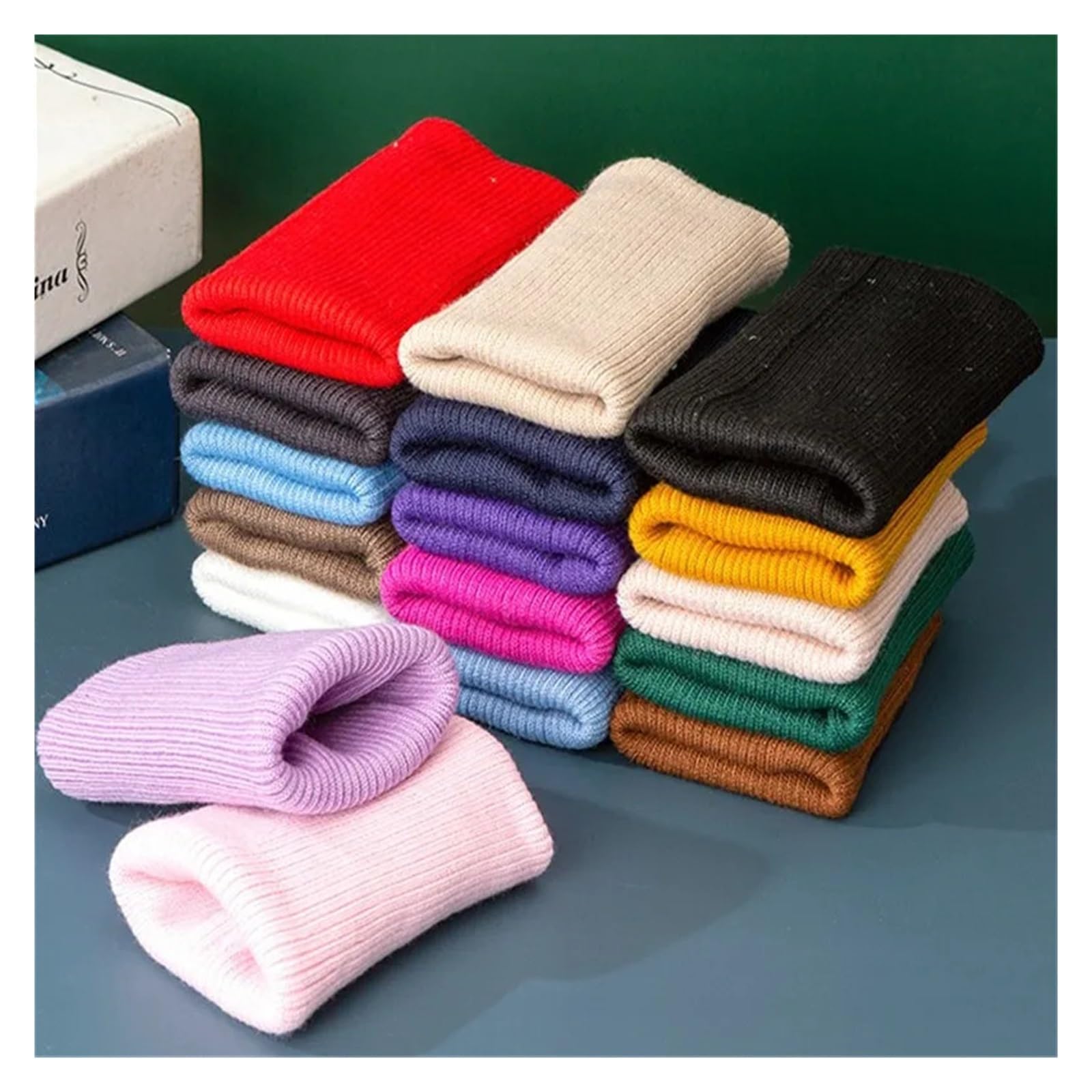 Amazon.com: HDNSAUD Elastic Ribbed Cuffs 2PC Tubular Knitted