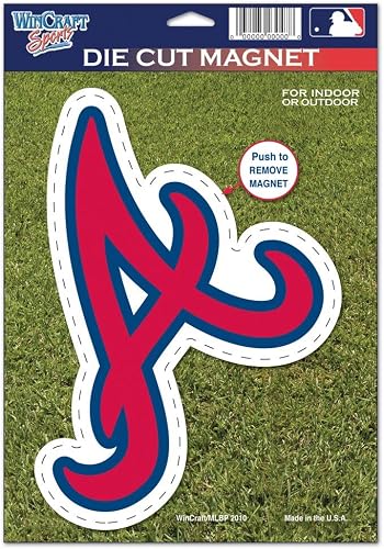 MLB Atlanta Braves 82580010 Die Cut Logo Magnet, Small, Black by WinCraft
