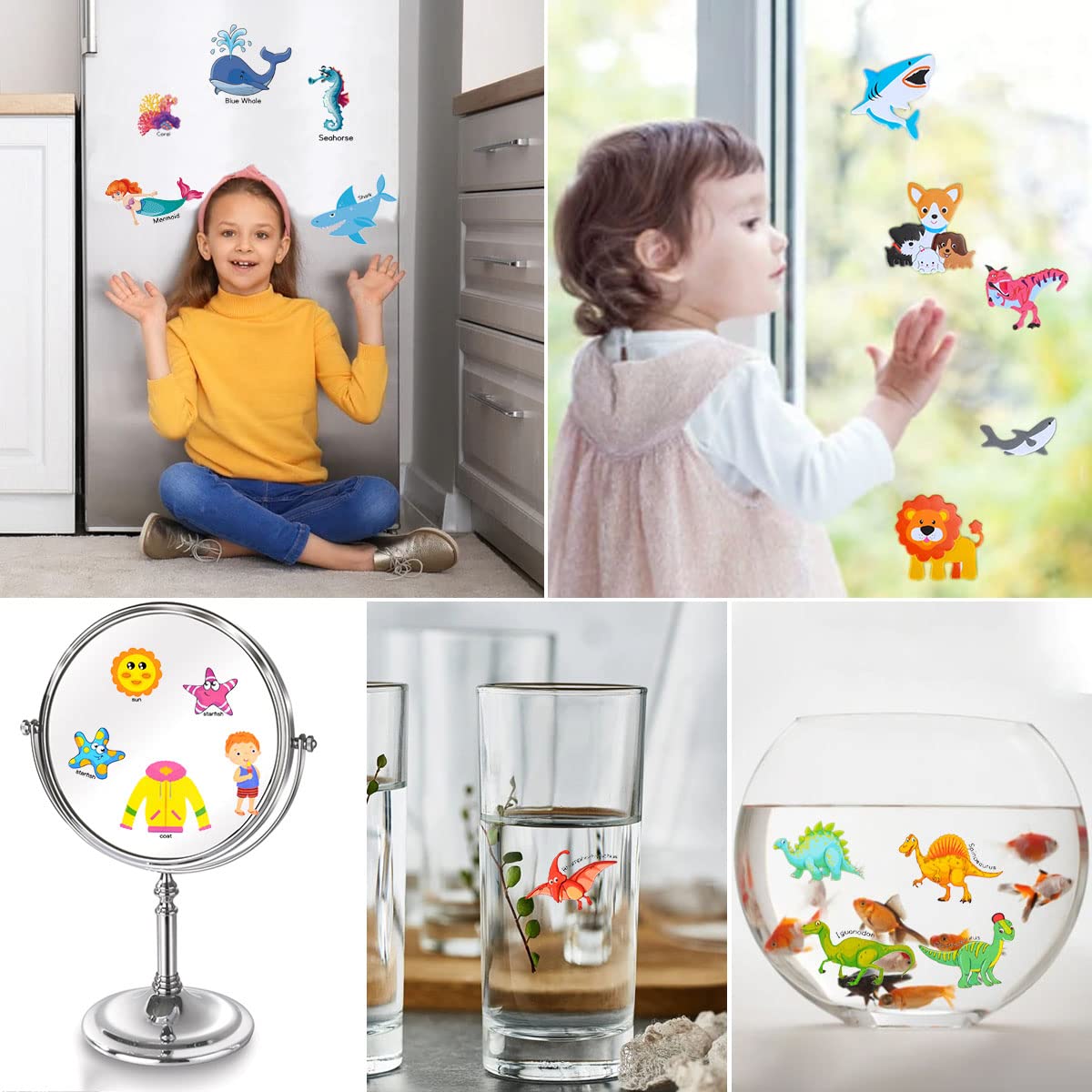 Vicloon 4 stuks herbruikbaar stickerboek, dierentuin, oceaan, dinosaurus, boerderij, gekleurde stickers, verjaardag, Kerstmis, cadeau voor kinderen Vicloon 4 stuks herbruikbaar stickerboek, dierentuin, oceaan, dinosaurus, boerderij, gekleurde stickers, verjaardag, Kerstmis, cadeau voor kinderen