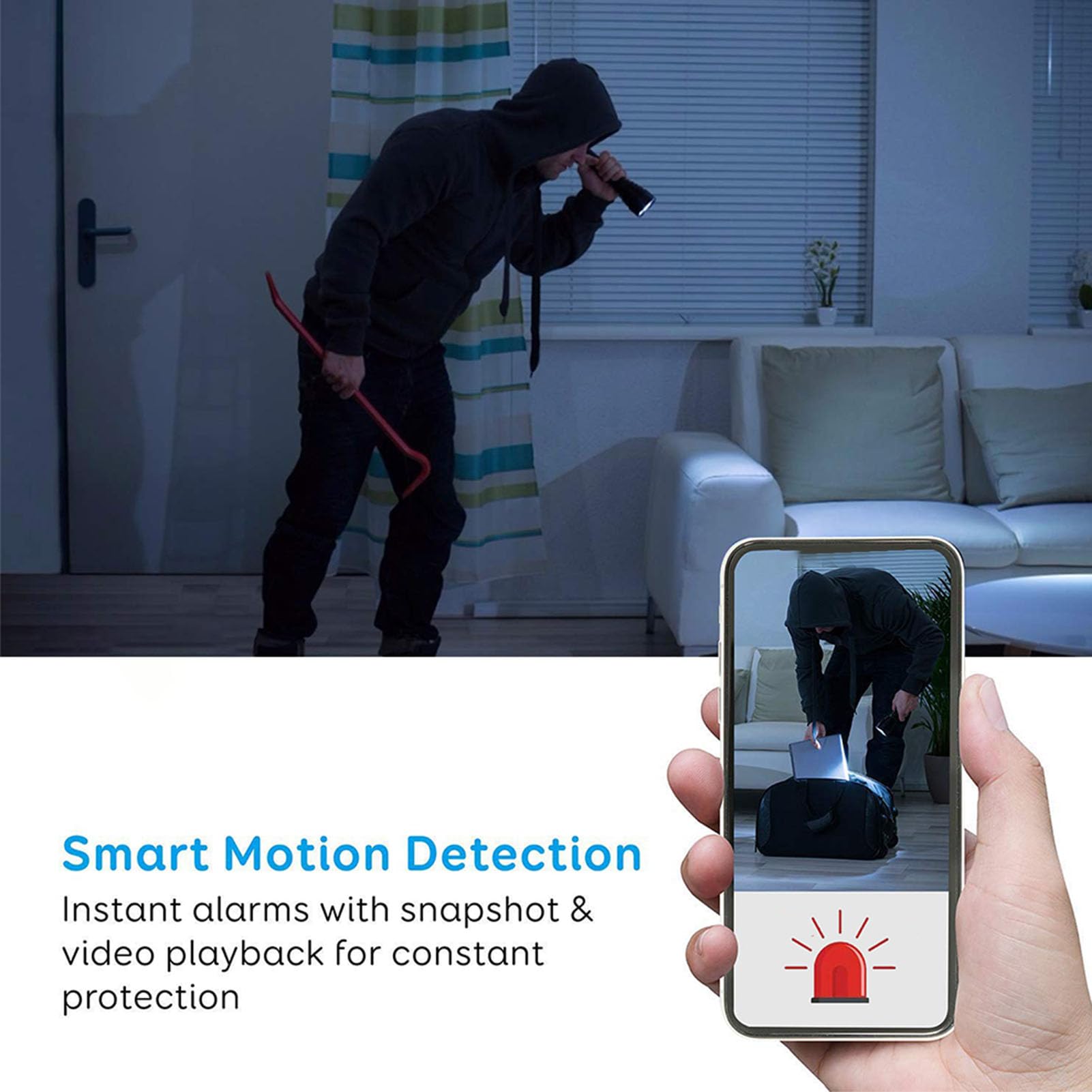 Sxhlseller Telecamera Orologio WiFi FHD 1080P, Telecamera Sveglia Digitale con Rilevamento di Movimento, Visione Notturna, Grandangolo di 130°, Visualizzazione Remota con App a 2,4 GHz,