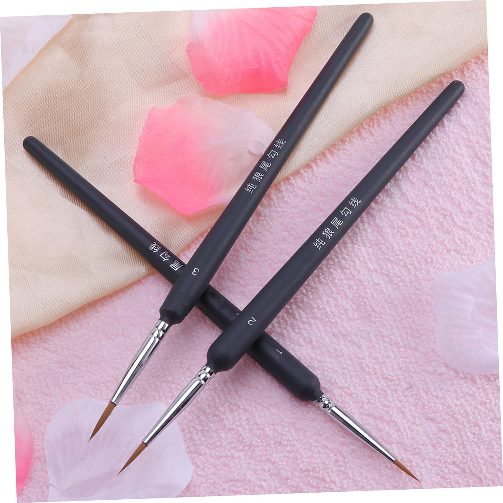 Toyvian Pinceles de Acuarela y Pintura al Óleo Set de 6 Accesorios Portátiles de Plástico de Pelo de Comadreja para Adultos y Niños, Ideales para Dibujo y Pintura