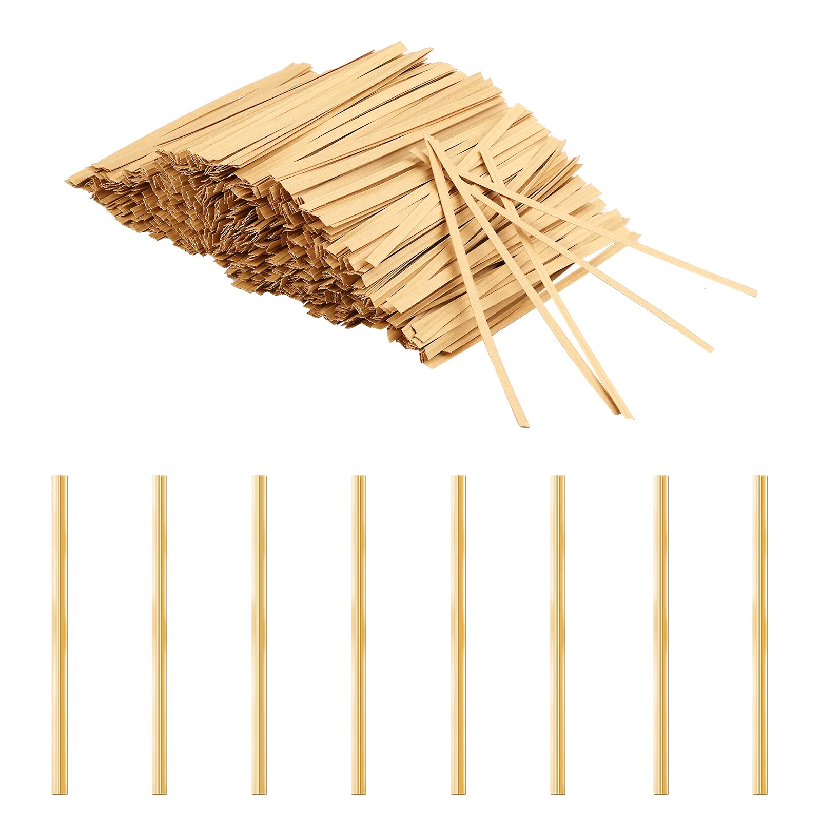 1000 Fascette In Carta Kraft Con Filo Metallico - Riutilizzabili Per Piante, Feste E Regali - Foto 12