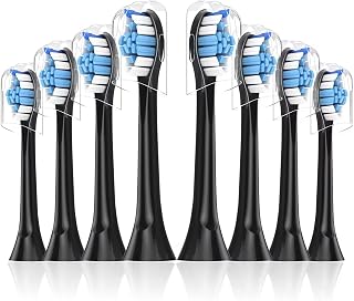 Aoxgao Replacement Heads Compatible with Phillips Sonicare Electric Toothbrush, Replacement Brush Head for Philips Sonicare 4100 5100 6100 9900 C2 W3 (White 8)… (black 8)