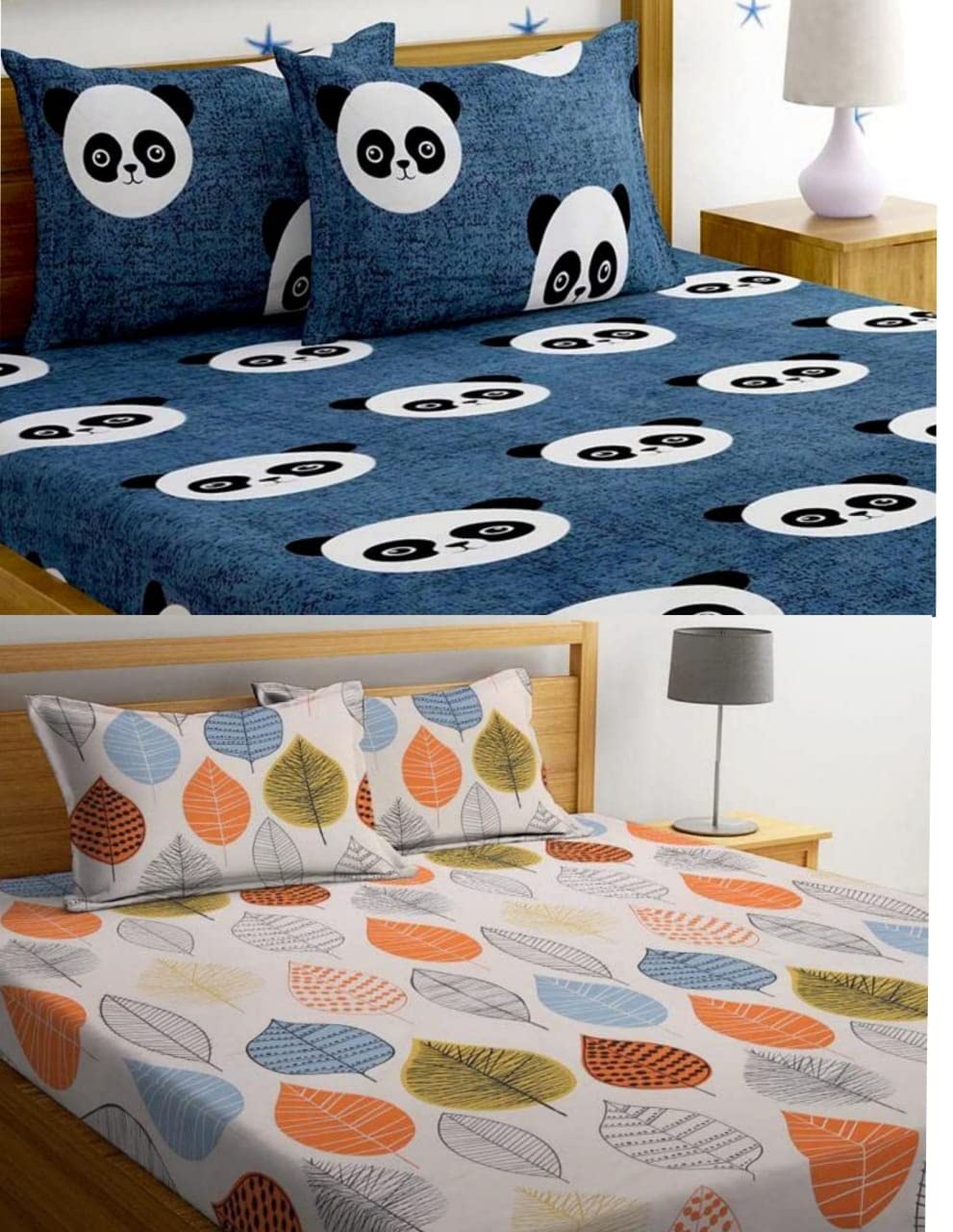 Soniasaa Prime Collection Combo Pack of 2 Double Bedsheet with Free 4 Pillow Covers | 168 TC Soft Cotton-Blend 230X228 Cm Combo Double Bedsheet for Double Bed (B0CFF3DFGY) Amazon Price History, Amazon Price Tracker