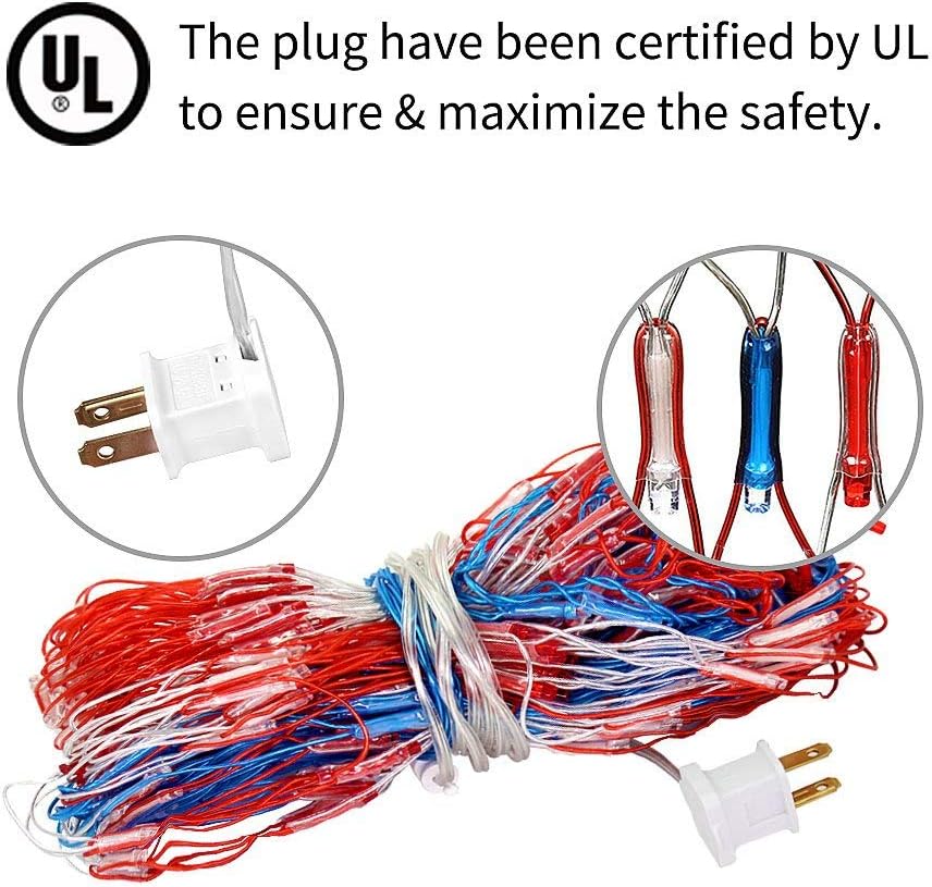 Awesome Led Flag Net Lights of The United States, Waterproof American Flag String Light for Christmas,Festival, Holiday, Independence Day, Memorial Day, Decoration, Garden, Yard, Indoor and Outdoor. : Patio, Lawn & Garden