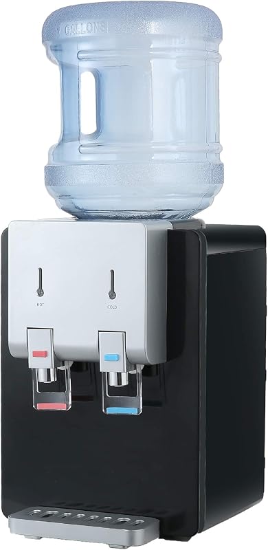 Desktop Water Cooler Dispenser Top Loading Water Dispenser Hot & Cold Water Coolers with Child Safety Lock Drinking Fountain