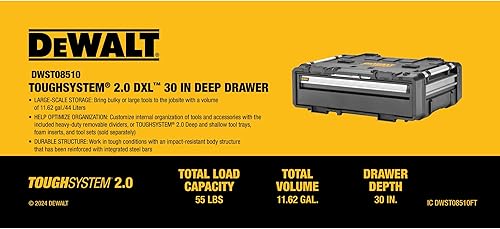 Miniatura 2 de DeWalt ToughSystem 2.0 DXL Unidad de cajón profundo (DWST08510)