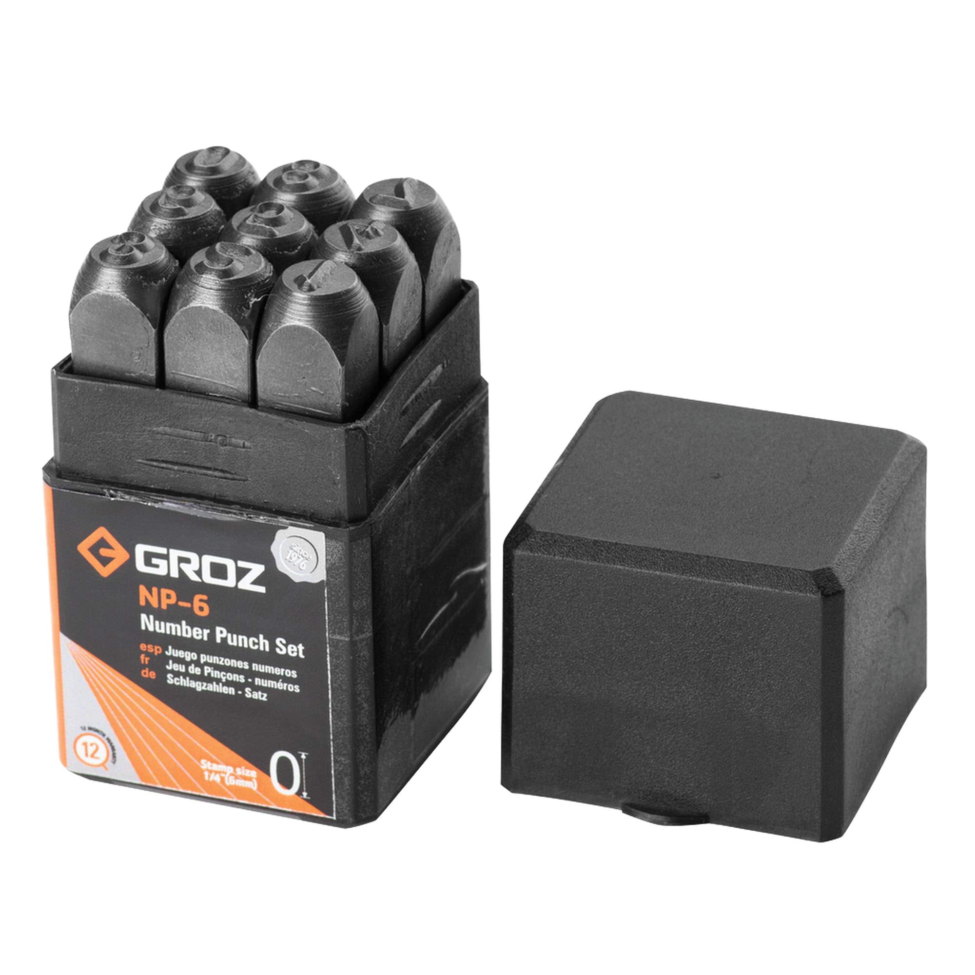 GROZ Number Stamp Set with Induction Hardened Ends| Ideal for permanent imprints on metals, wood, leather, clay, plastic etc.| Carbon Steel Construction| Comes in Plastic Case |Stamp Size:6 mm| NP/6 (B0785HRZ9V) Amazon Price History, Amazon Price Tracker