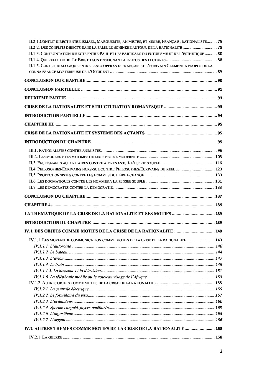 Le Thème de la Crise de la Rationalité: dans quelques textes romanesques français postmodernes