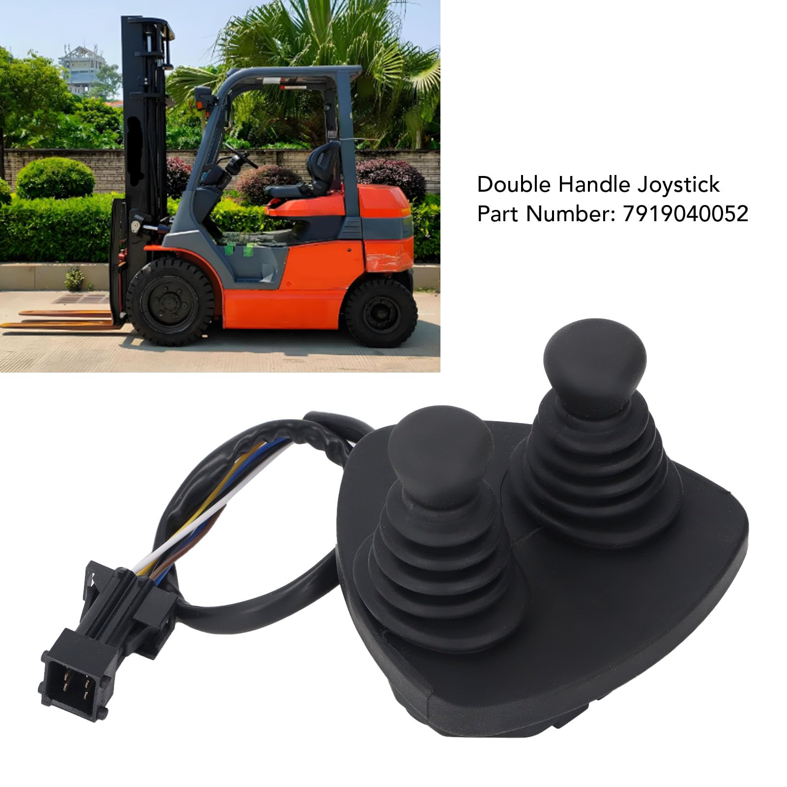 Jeffergarden Sostituzione Joystick di Controllo Carrello Elevatore, Doppia Impugnatura in Lega di Alluminio per 335 336, Applicazioni Multiple, Costruzione Durevole, Controllo Operatore Migliorato