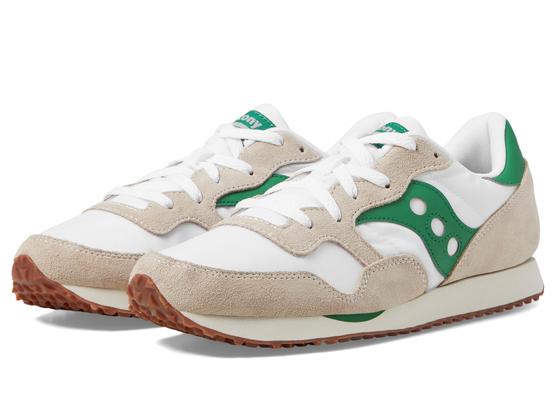 Saucony Unisex DXN Trainer Shoe, White/Green, 8.5