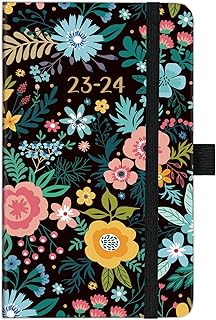 2023-2024 Pocket Diary - Weekly & Monthly Pocket Diary, Pocket Diary A6 Week to View Diary from August 2023 to July 2024, Bonus Note Pages and Inner Pocket, 6.3" x 3.9"