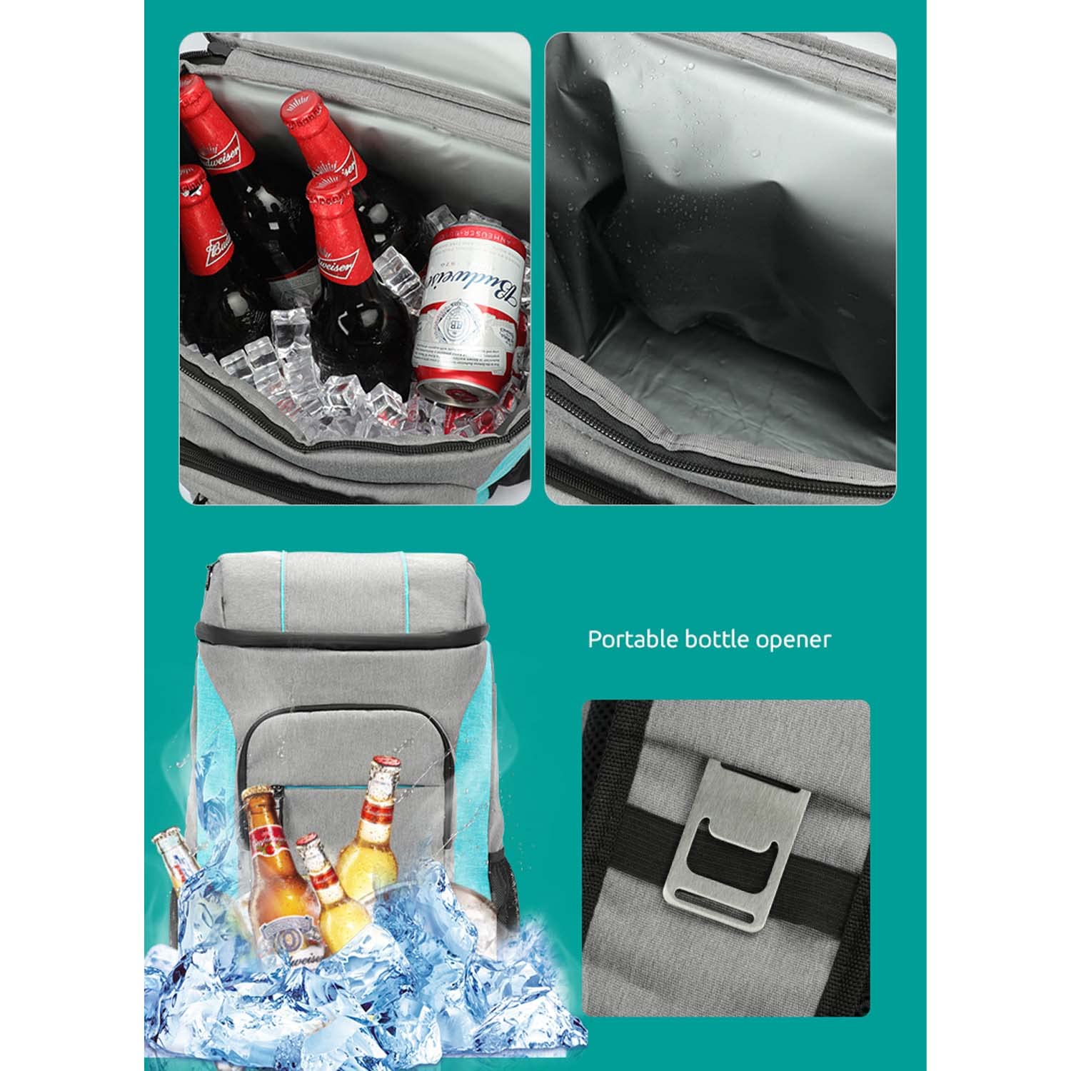 Borsa Termica Grande Pranzo Picnic Zaino Isolato Cool Tasche Multiple Impacco di Ghiaccio Impermeabile a Tenuta Mantieni Fresco Borse a Tracolla