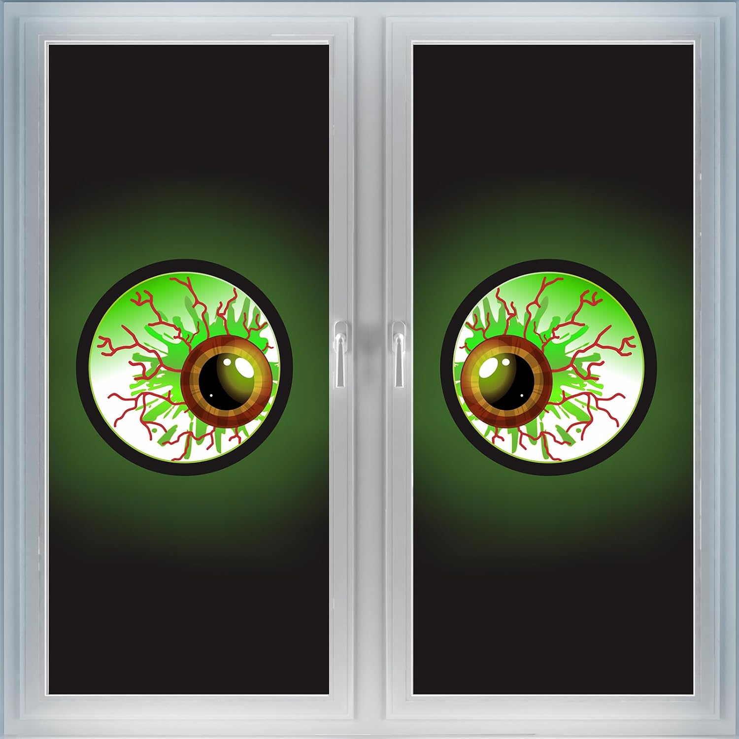 Preboun 2 Pcs Halloween Spooky Eyes Window Door Cover Scary