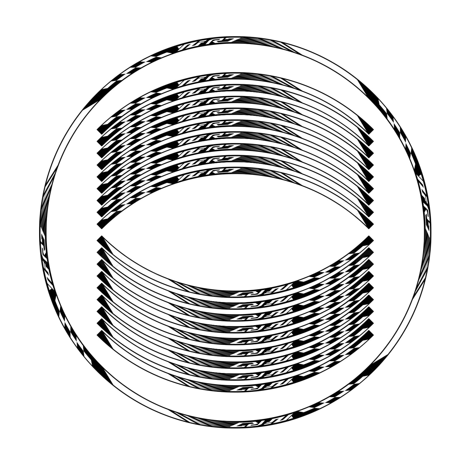Awonderful Kit de rayas reflectantes para rueda de motocicleta, calcomanías de vinilo para llantas compatibles con Yamaha YZF R7 2022-2024 (blanco)