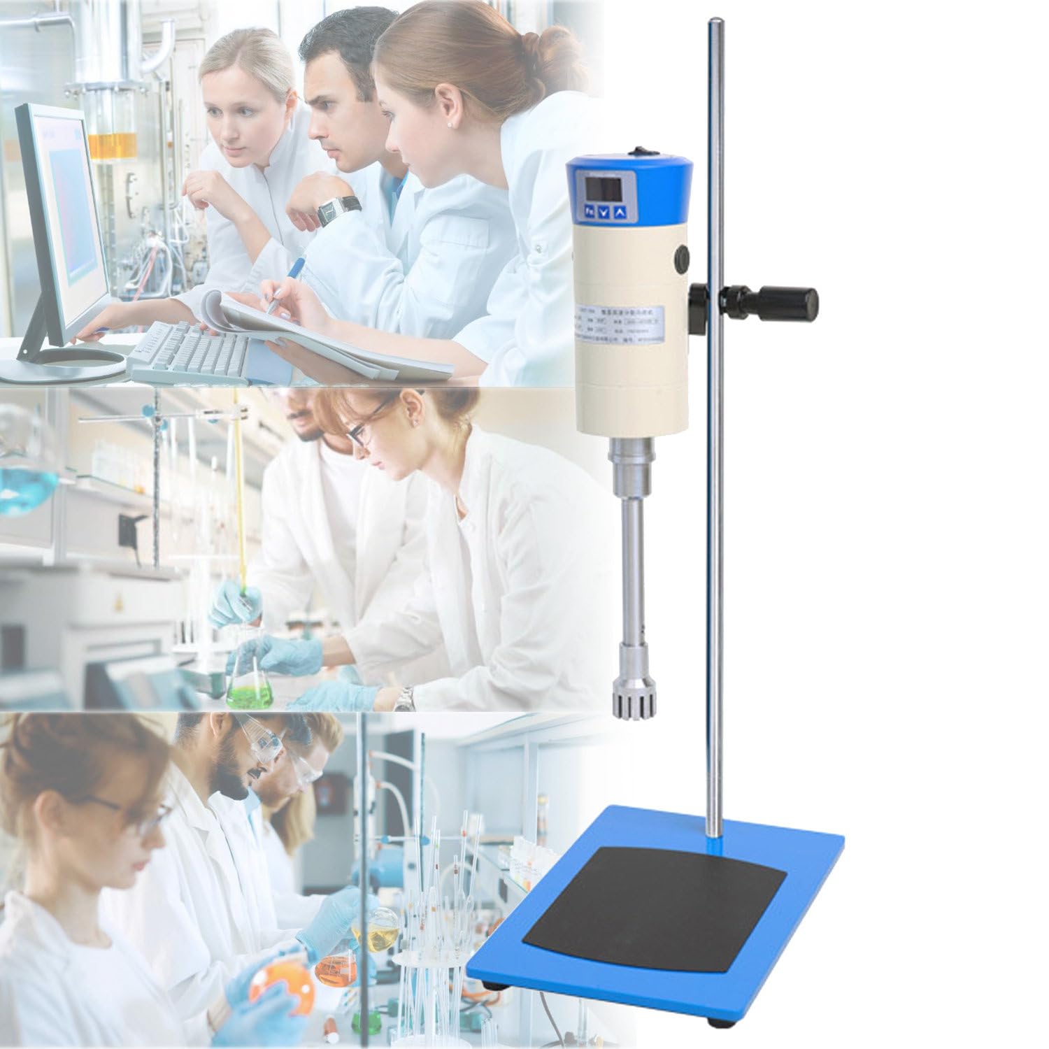 High Speed Laboratory Homogenizer, Adjustable Disperser Emulsifier Mixer, Electrical Homogenizing Equipment for Lab Use
