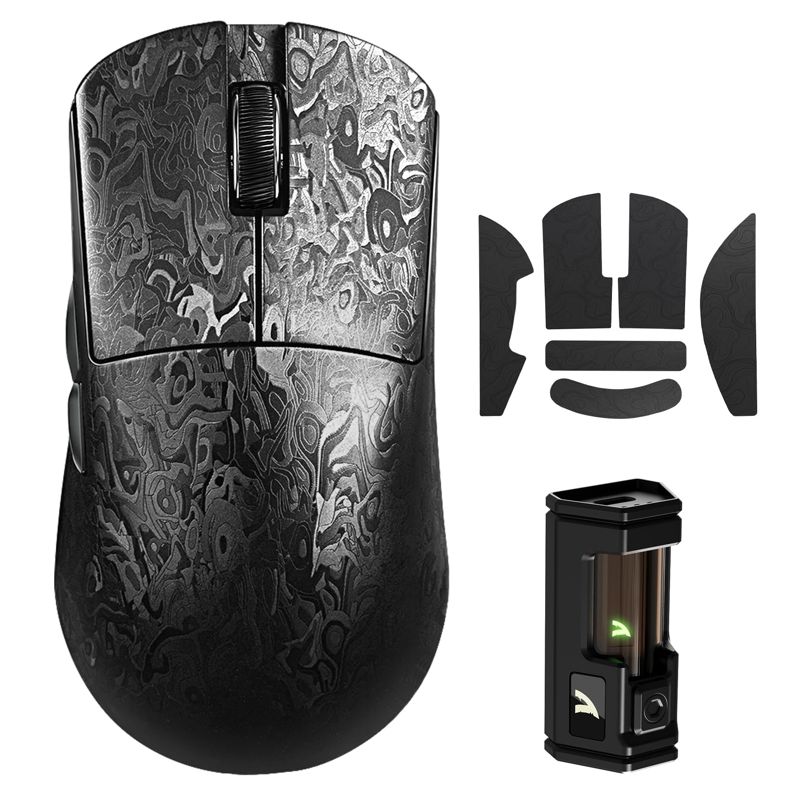 Amazon | MAMBASNAKE × ATTACK SHARK R11Ultra 黒羽 8000Hz ワイヤレス