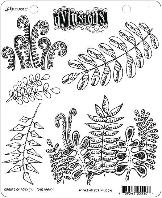 Ranger Dylusions Oodles of Foliage Stamp, Synthetic Material, Multi-Colour, 24.6 x 18.8 x 0.6 cm
