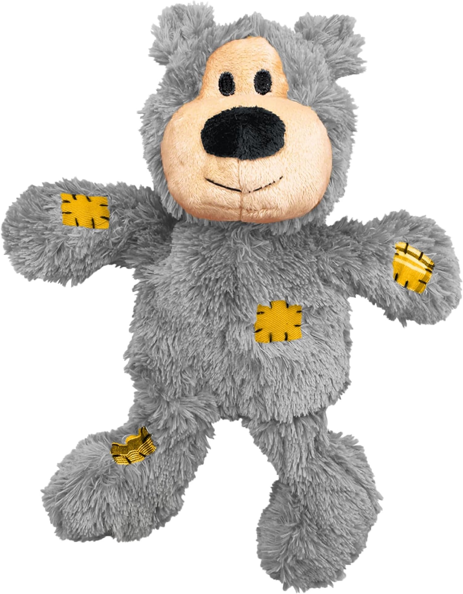 KONG Wild Knots Bear Dog Toy, Soft Plush with Internal Rope Skeleton, Durable & Cuddly for Gentle Chewing, Shaking, Thrashing Instincts, Squeaker Reduces Boredom, for Indoor Fetch, Snuggling, X-Large