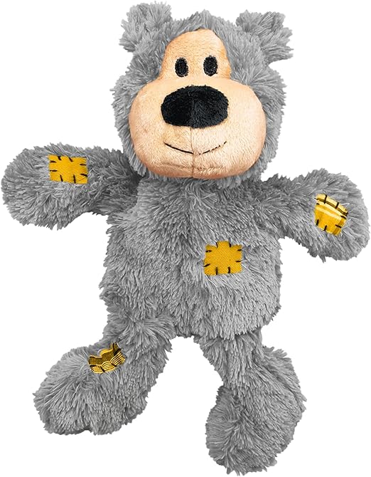 KONG - Wild Knots Bear - Internal Knotted Ropes and Minimal Stuffing for Less Mess (Assorted Colors) - For Small/Medium Dogs
