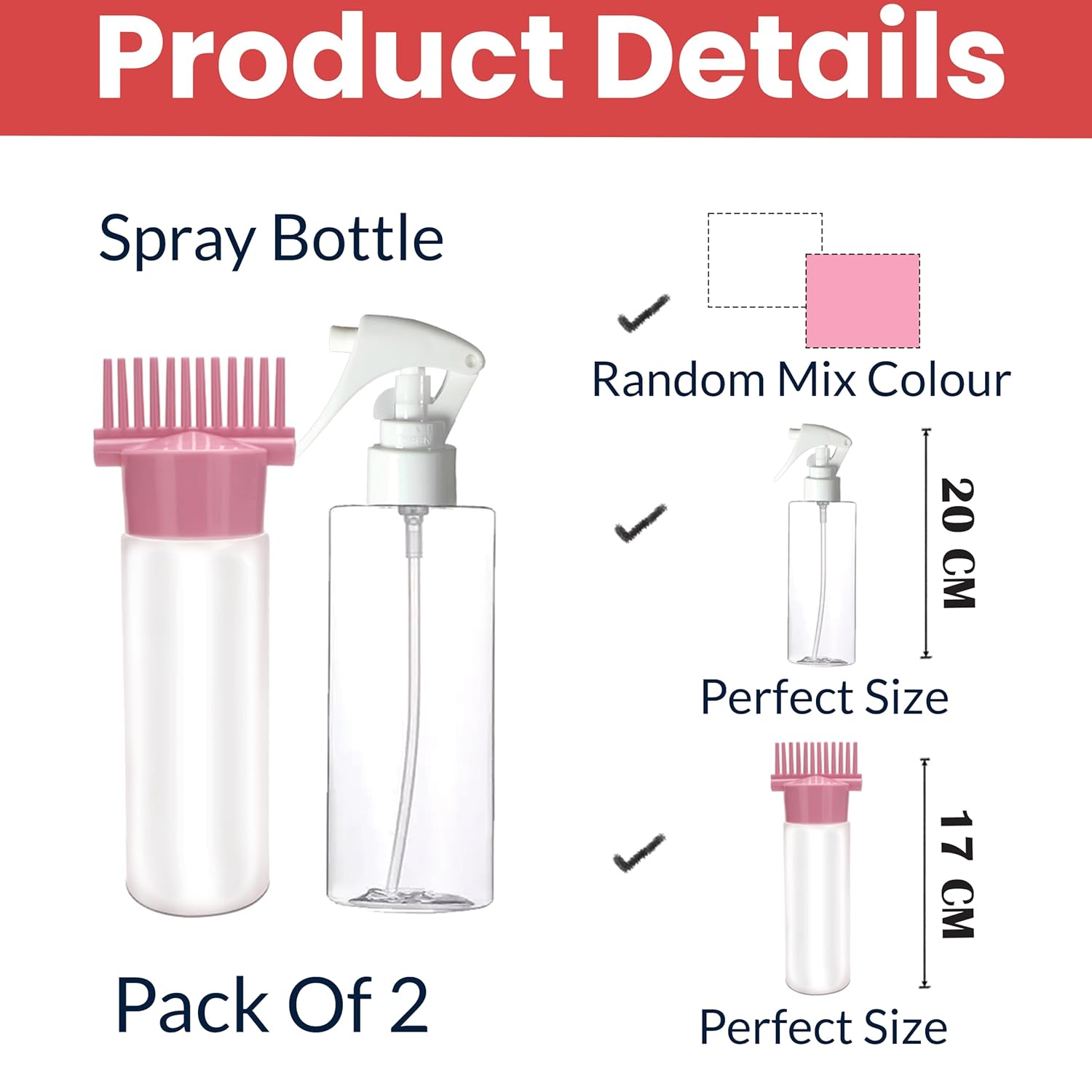 Temperia Set of Hair Oil & Serum Applicator Comb Bottle for Scalp and Massager with Water Spray Bottle - Empty Dispenser Tool Applier for Head Oiling & Applying and Salon Hair Sprayer Bottle for Mist Temperia Set of Hair Oil & Serum Applicator Comb Bottle for Scalp and Massager with Water Spray Bottle - Empty Dispenser Tool Applier for Head Oiling & Applying and Salon Hair Sprayer Bottle for Mist
