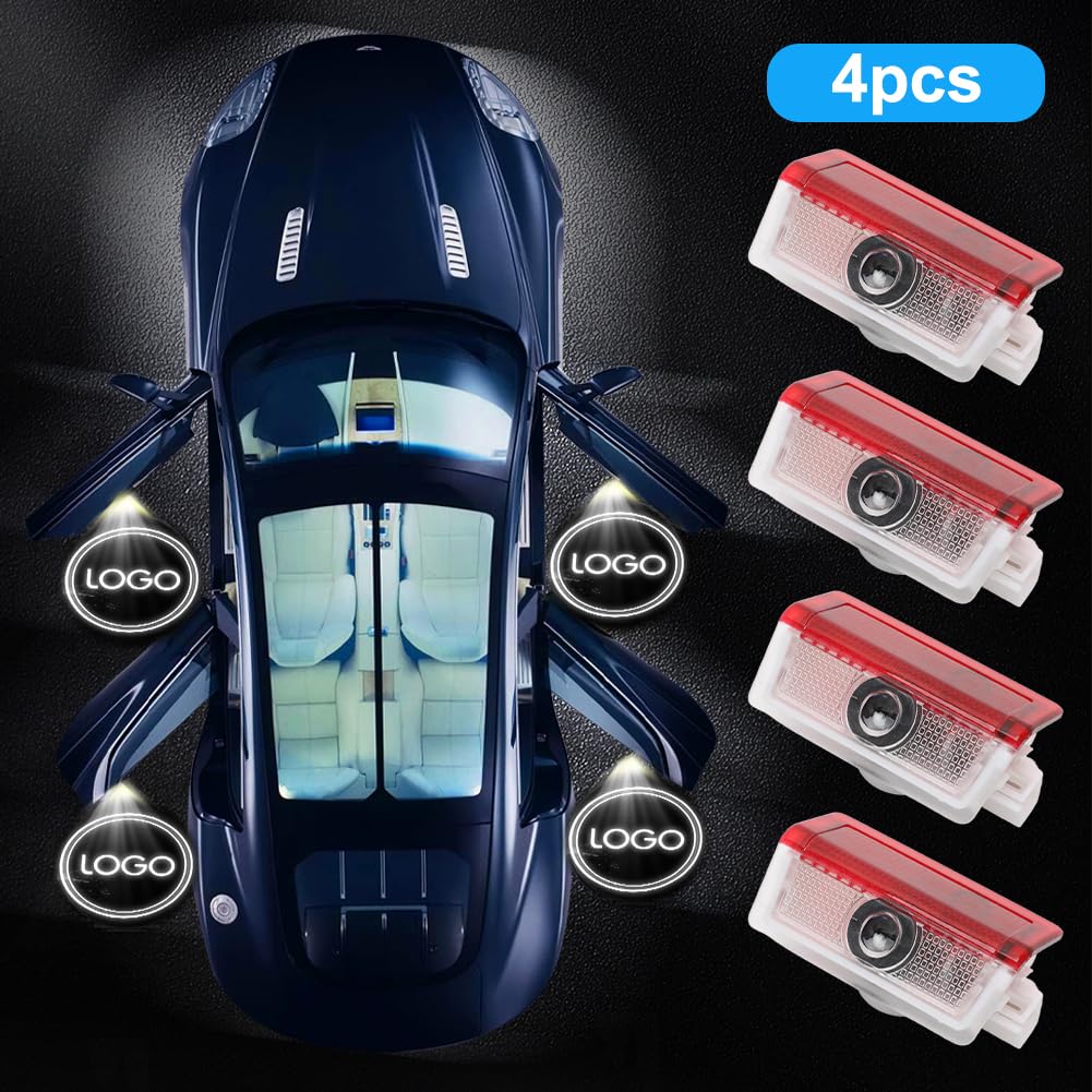 4 unidades compatibles con la puerta del coche LED proyector logo iluminación bajo el suelo coche bienvenida luz LED iluminación puerta logo proyector accesorios para A B C E M G AMG er W166 W176 W205