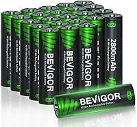 Vista 8 de BEVIGOR Pilas recargables AA 2800 mAh de alta capacidad 1500 ciclos, 1.2V NiMH de baja autodescarga Pila AA, 4
