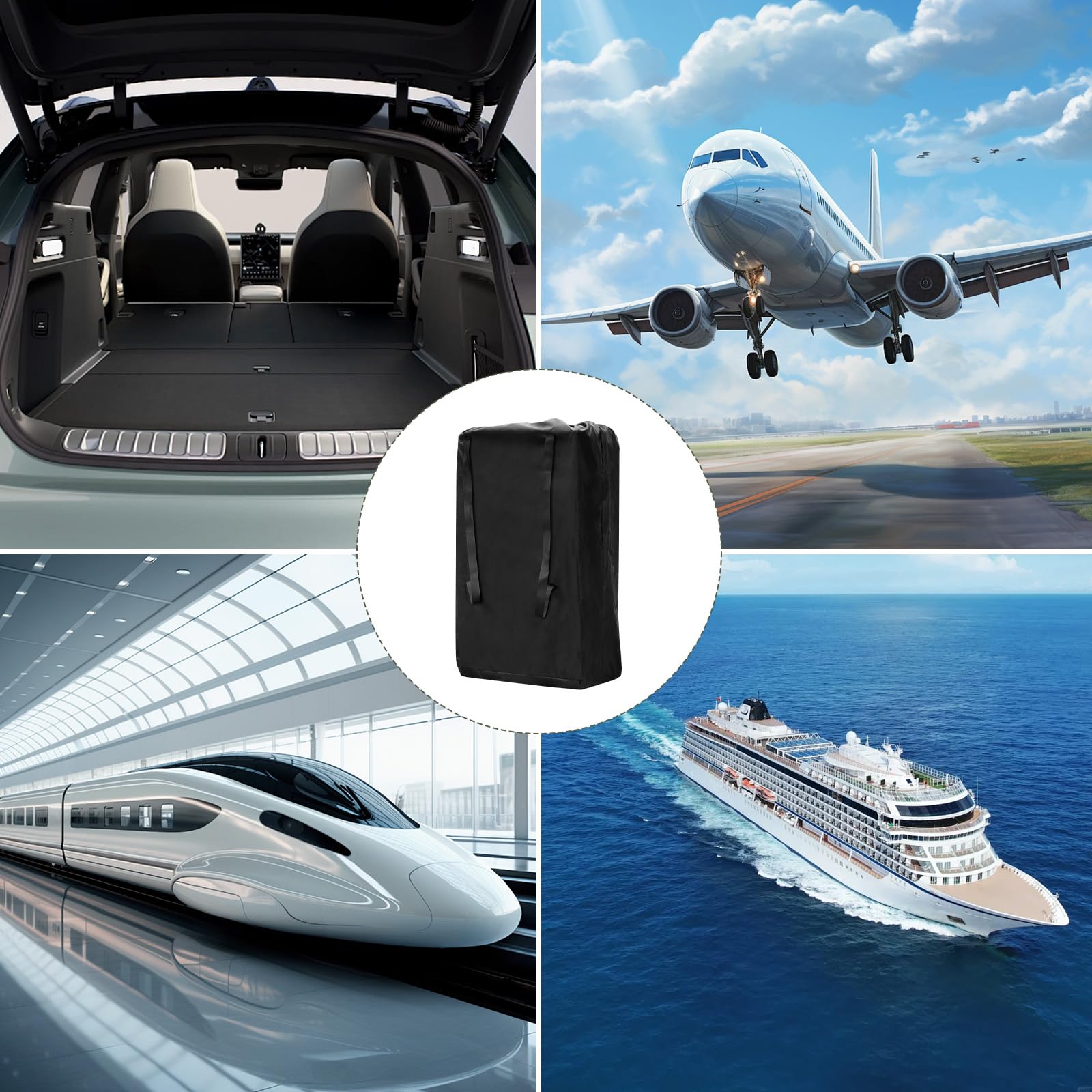 Borsa Trasporto Passeggino Leggero, Borsa da Viaggio per Passeggino Impermeabile Nero Borsa Passeggino Viaggio Universale, Sacca Passeggino Aereo Utilizzato per Trasporto Passeggino