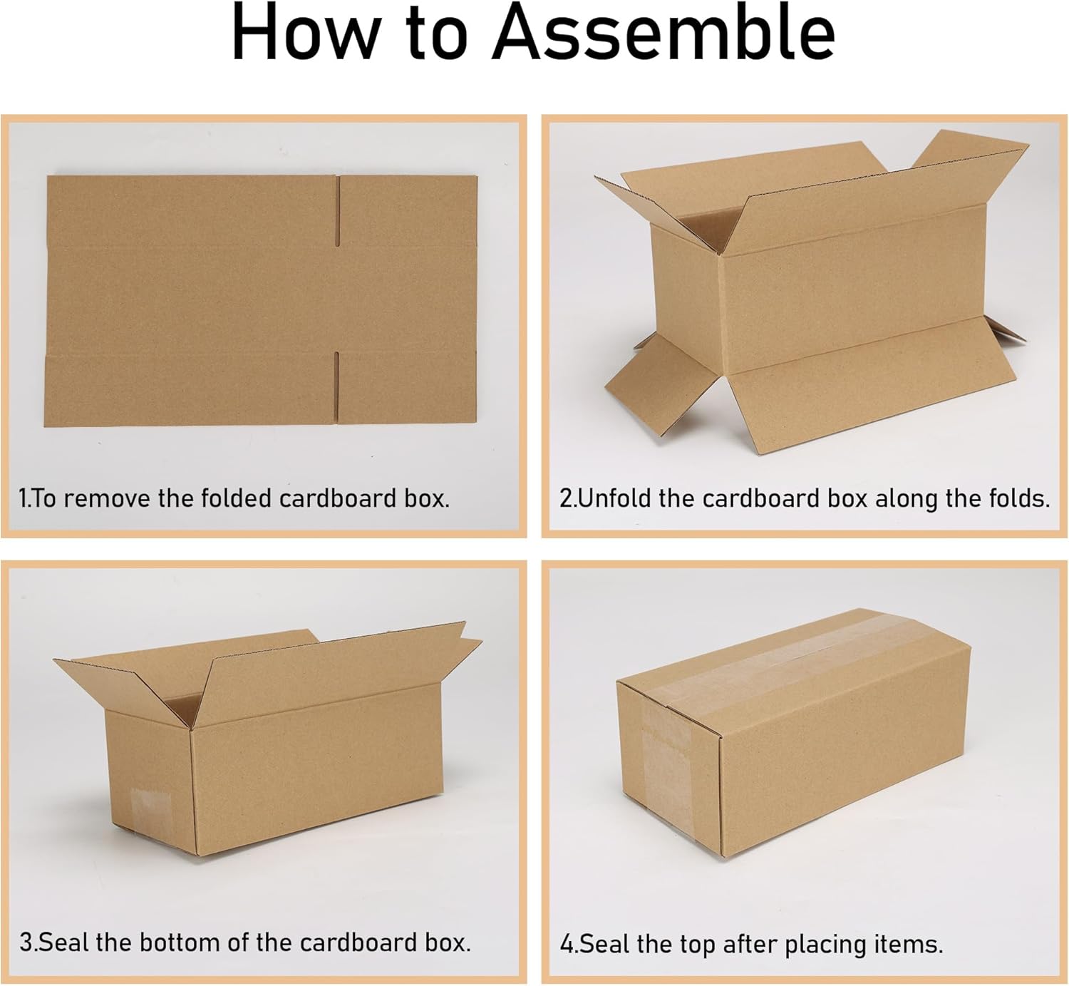 CRUGLA 40 Packs 8x5x5 Shipping Boxes for Small Business, Corrugated Cardboard Boxes Bulk for Shipping Packing Mailing