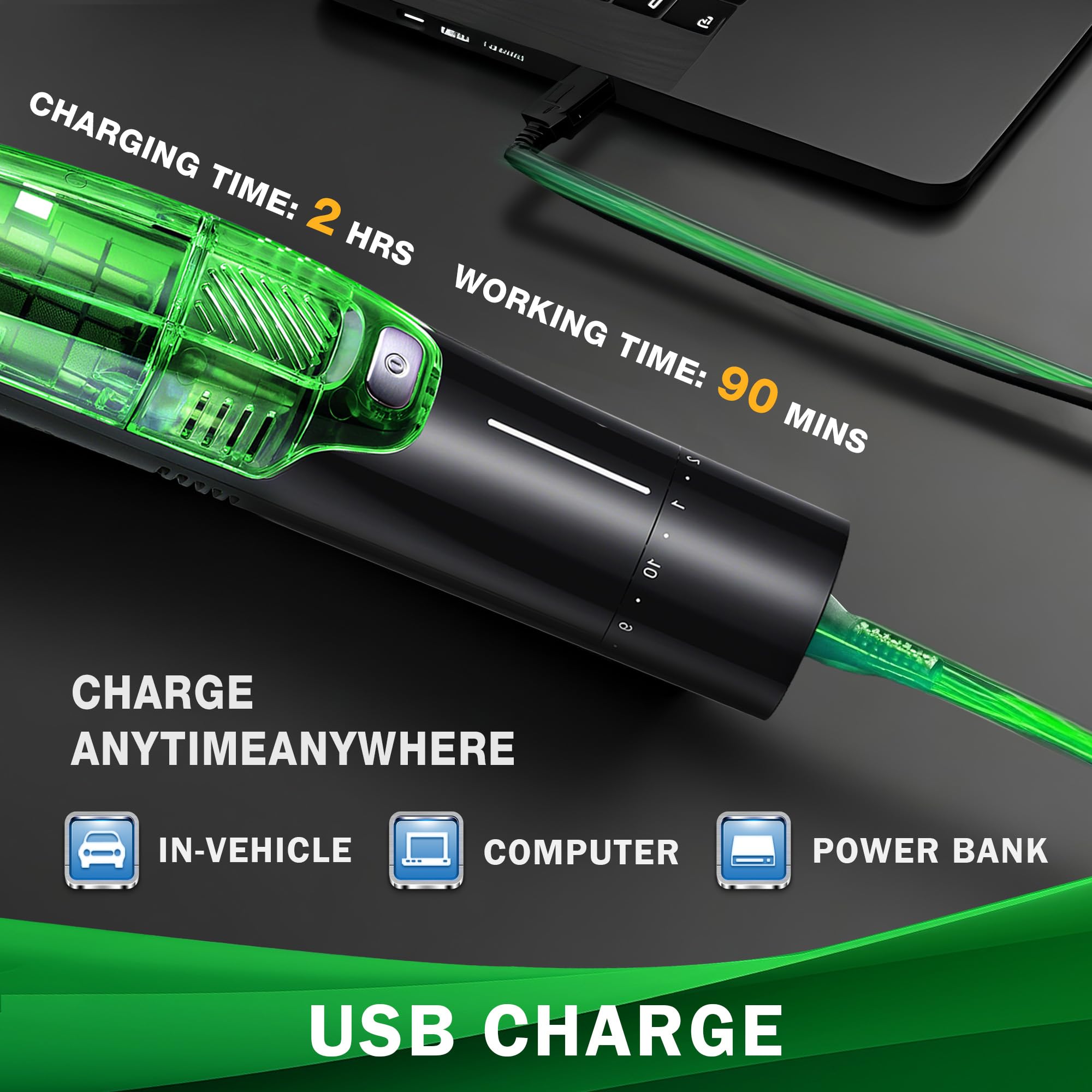NONK Rasoio per barba e tagliacapelli da uomo, kit di aspirazione a 2 velocità, rasoio elettrico senza fili impermeabile IPX6, cestino magnetico facile da pulire, blocco da viaggio, ricaricabile USB