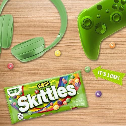 Miniatura 5 de Skittles Caramelos con sabor agrio, 1.8 onzas